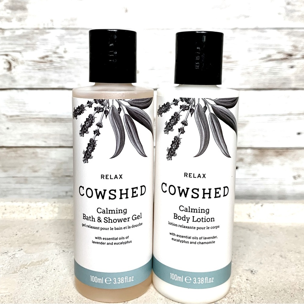 Cowshed 🐄 Relax Calming Bath Shower Gel & Body Lotion Travel Set